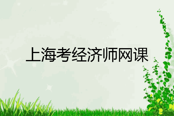 上海考经济师网课