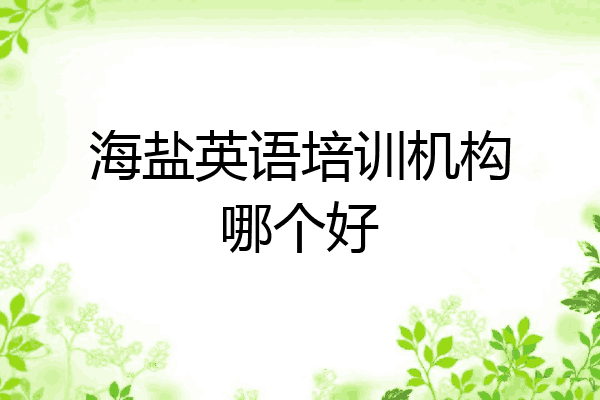 海盐英语培训机构哪个好