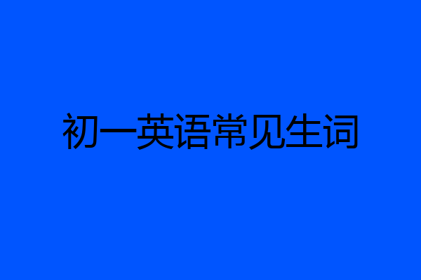 初一英语常见生词