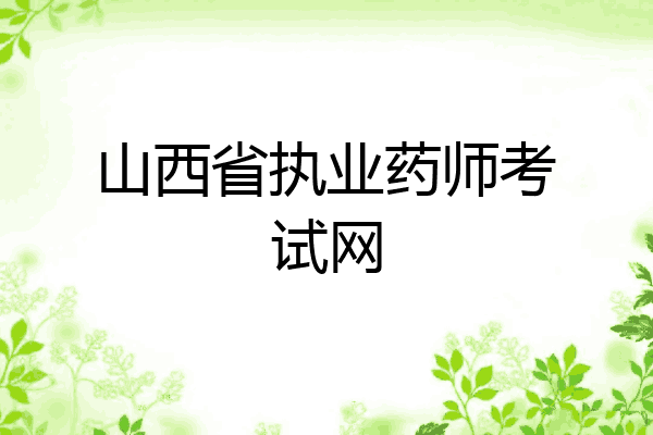 山西省执业药师考试网