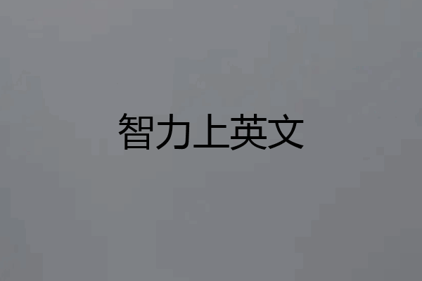 智力上英文