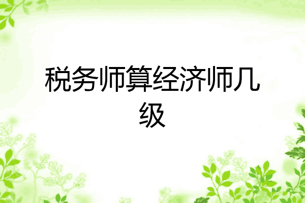 税务师算经济师几级