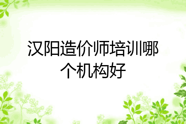 汉阳造价师培训哪个机构好
