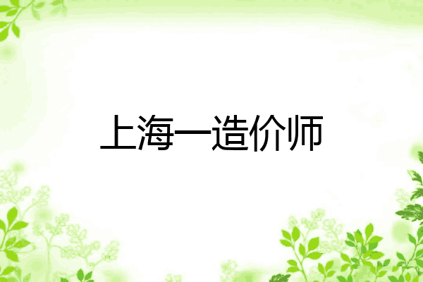 上海一造价师
