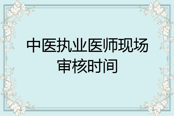 中医执业医师现场审核时间