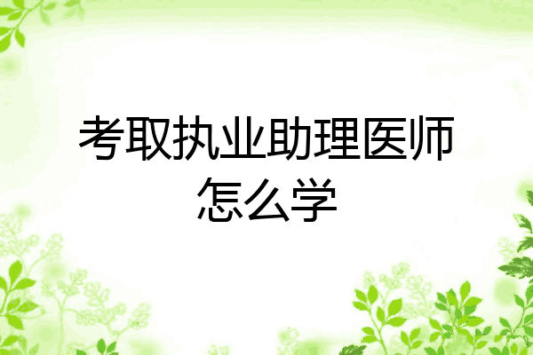考取执业助理医师怎么学