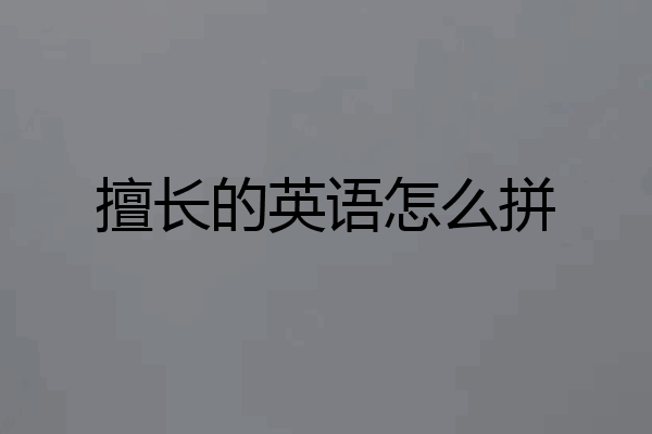 擅长的英语怎么拼