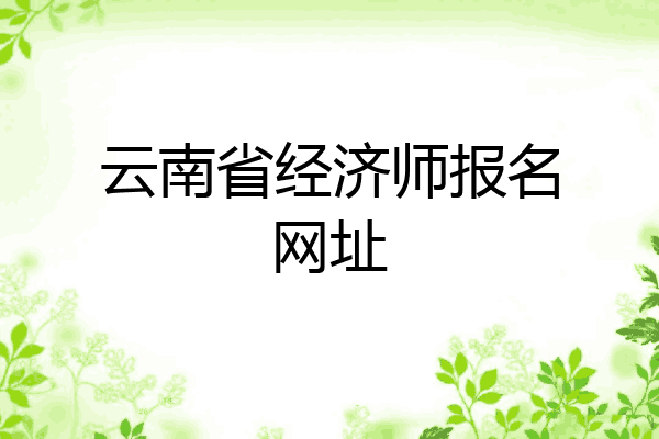 云南省经济师报名网址