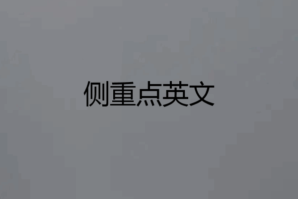 侧重点英文