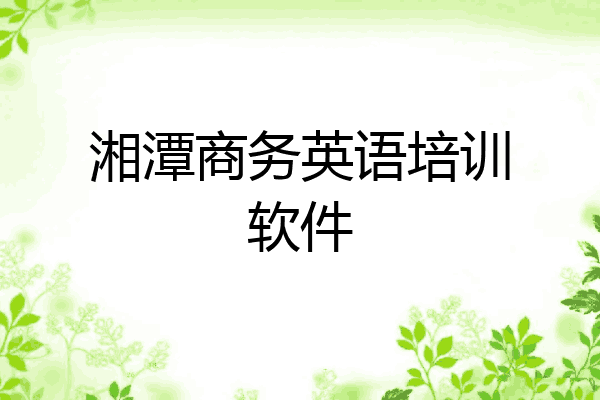 湘潭商务英语培训软件