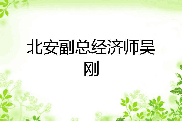 北安副总经济师吴刚