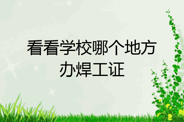 看看学校哪个地方办焊工证