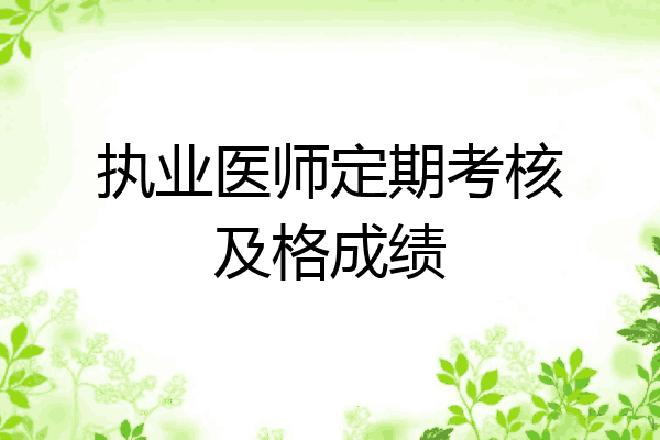 执业医师定期考核及格成绩