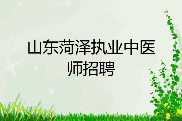 山东菏泽执业中医师招聘