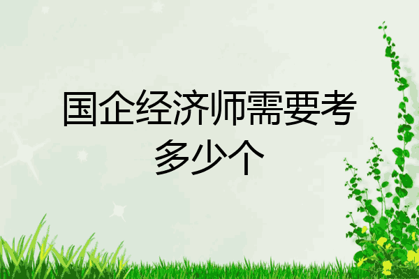 国企经济师需要考多少个