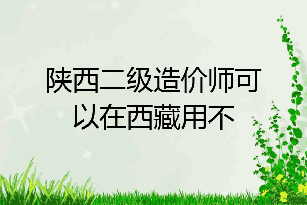 陕西二级造价师可以在西藏用不