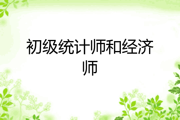 初级统计师和经济师
