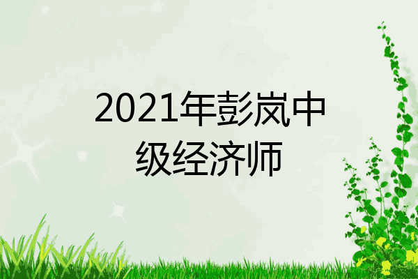2021年彭岚中级经济师