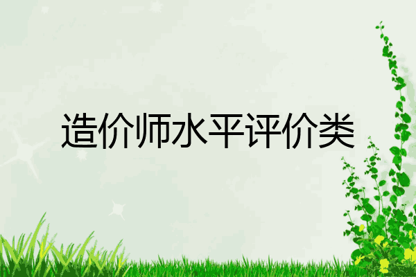 造价师水平评价类