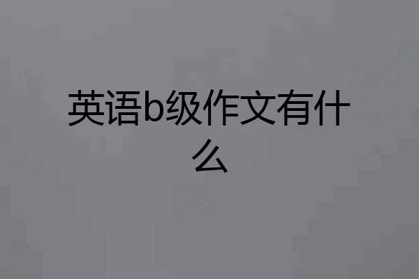 英语b级作文有什么