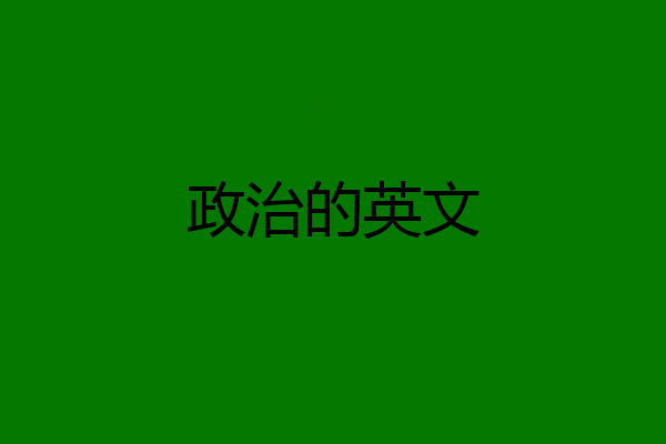 政治的英文