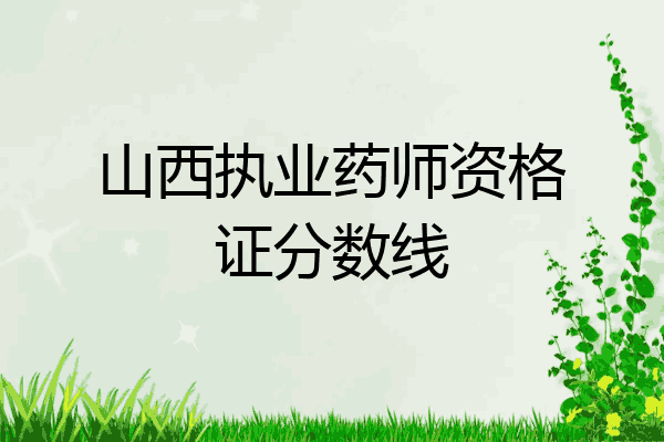 山西执业药师资格证分数线