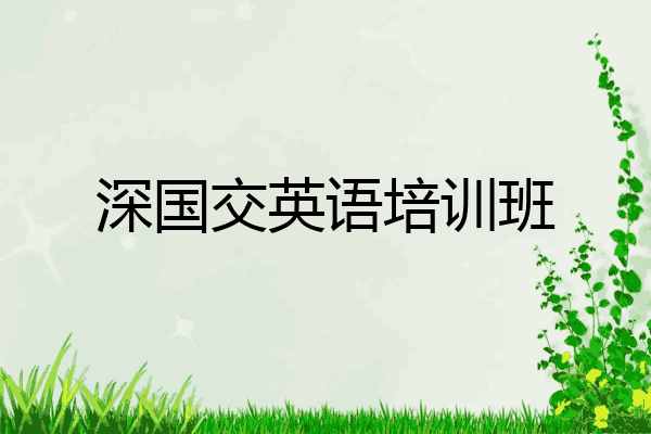 深国交英语培训班