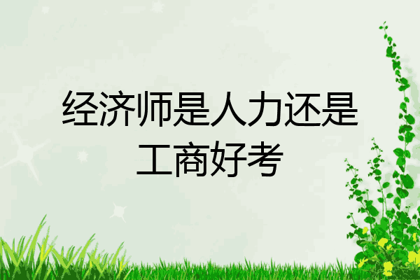 经济师是人力还是工商好考