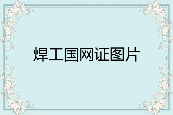 焊工国网证图片