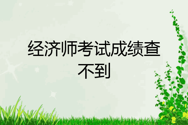 经济师考试成绩查不到