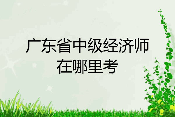 广东省中级经济师在哪里考