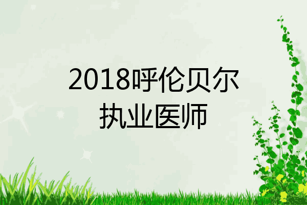 2018呼伦贝尔执业医师