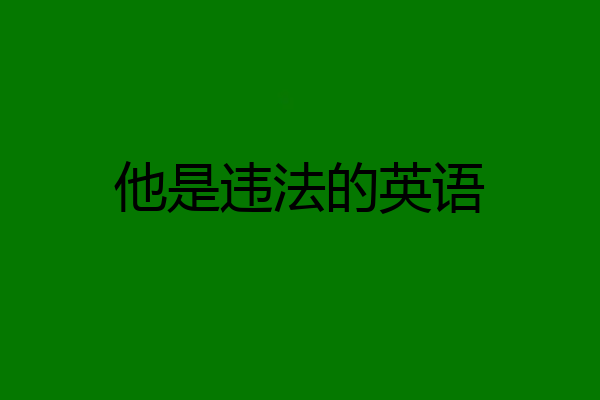 他是违法的英语