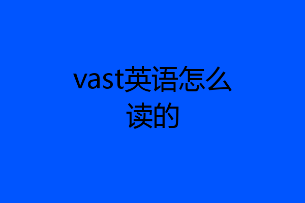 vast英语怎么读的