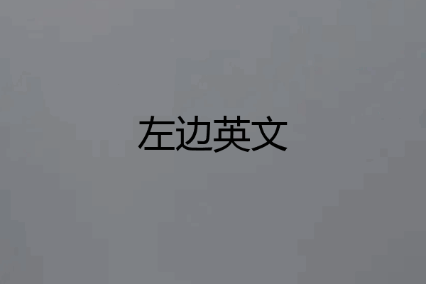 左边英文