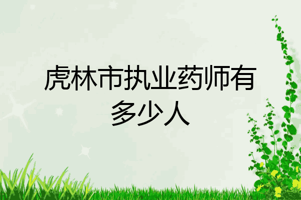 虎林市执业药师有多少人
