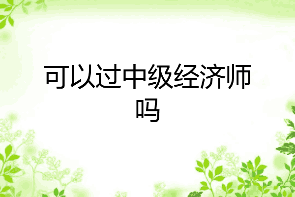 可以过中级经济师吗