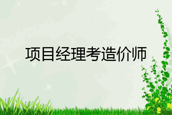 项目经理考造价师