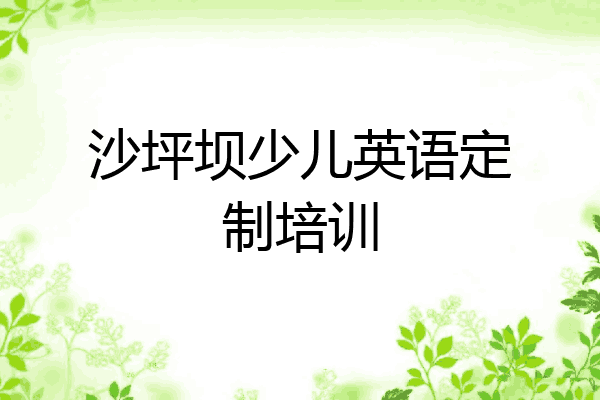 沙坪坝少儿英语定制培训