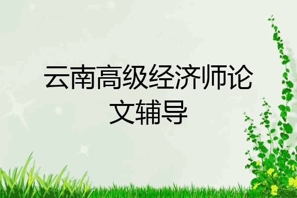 云南高级经济师论文辅导