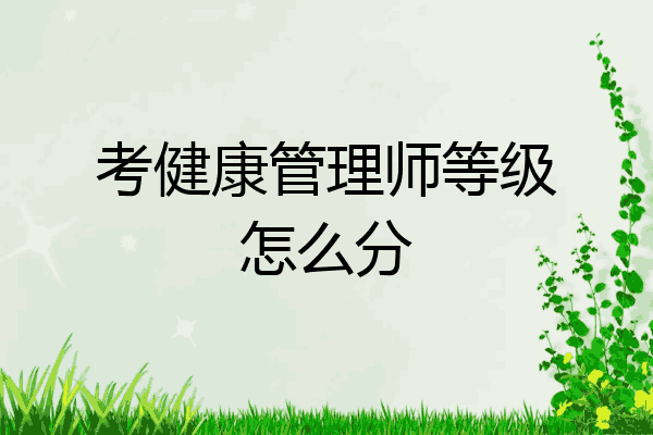 考健康管理师等级怎么分