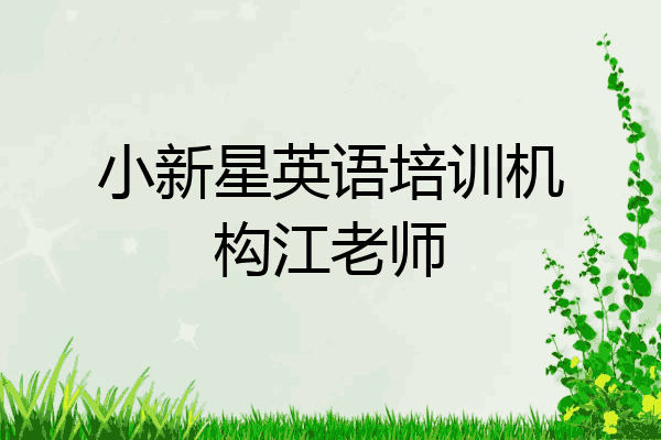 小新星英语培训机构江老师