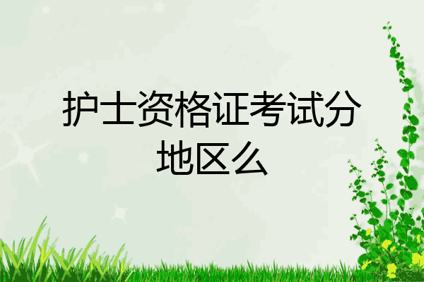 护士资格证考试分地区么