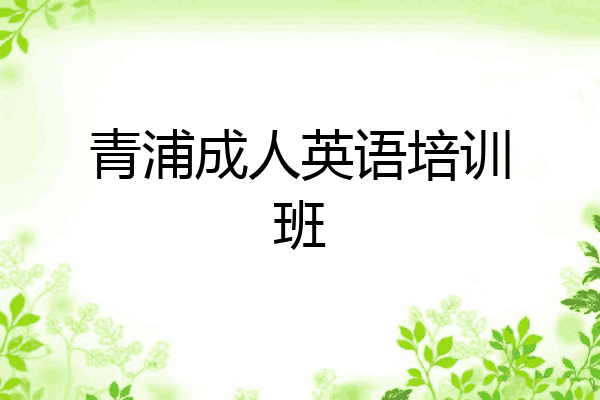 青浦成人英语培训班
