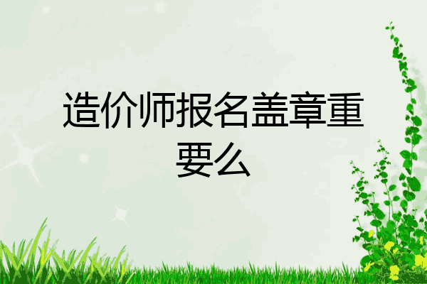 造价师报名盖章重要么