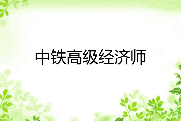 中铁高级经济师