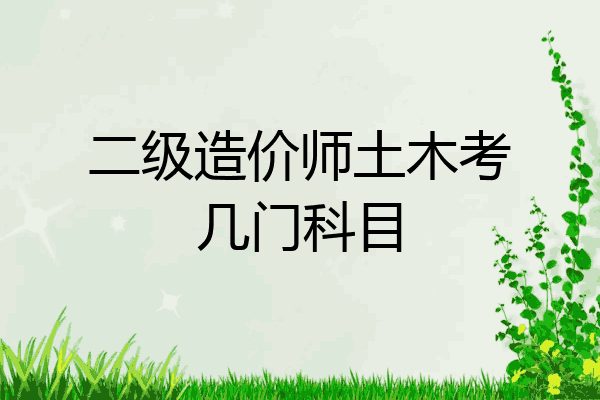 二级造价师土木考几门科目