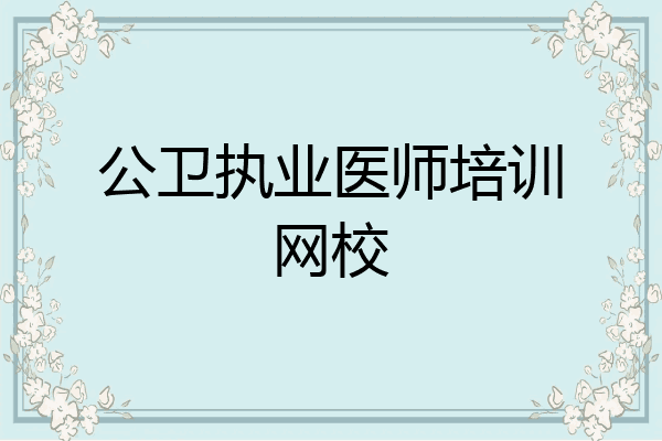 公卫执业医师培训网校