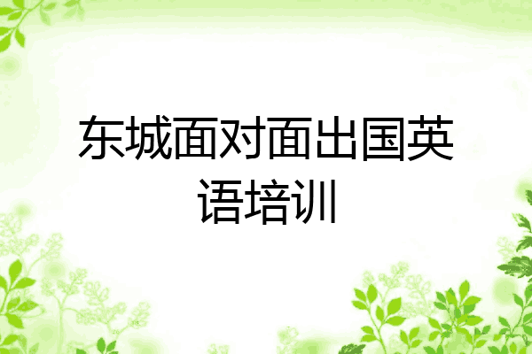 东城面对面出国英语培训