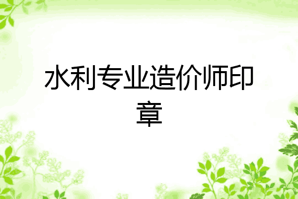 水利专业造价师印章